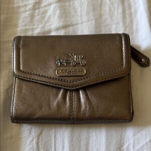 Coach trifold platinum wallet